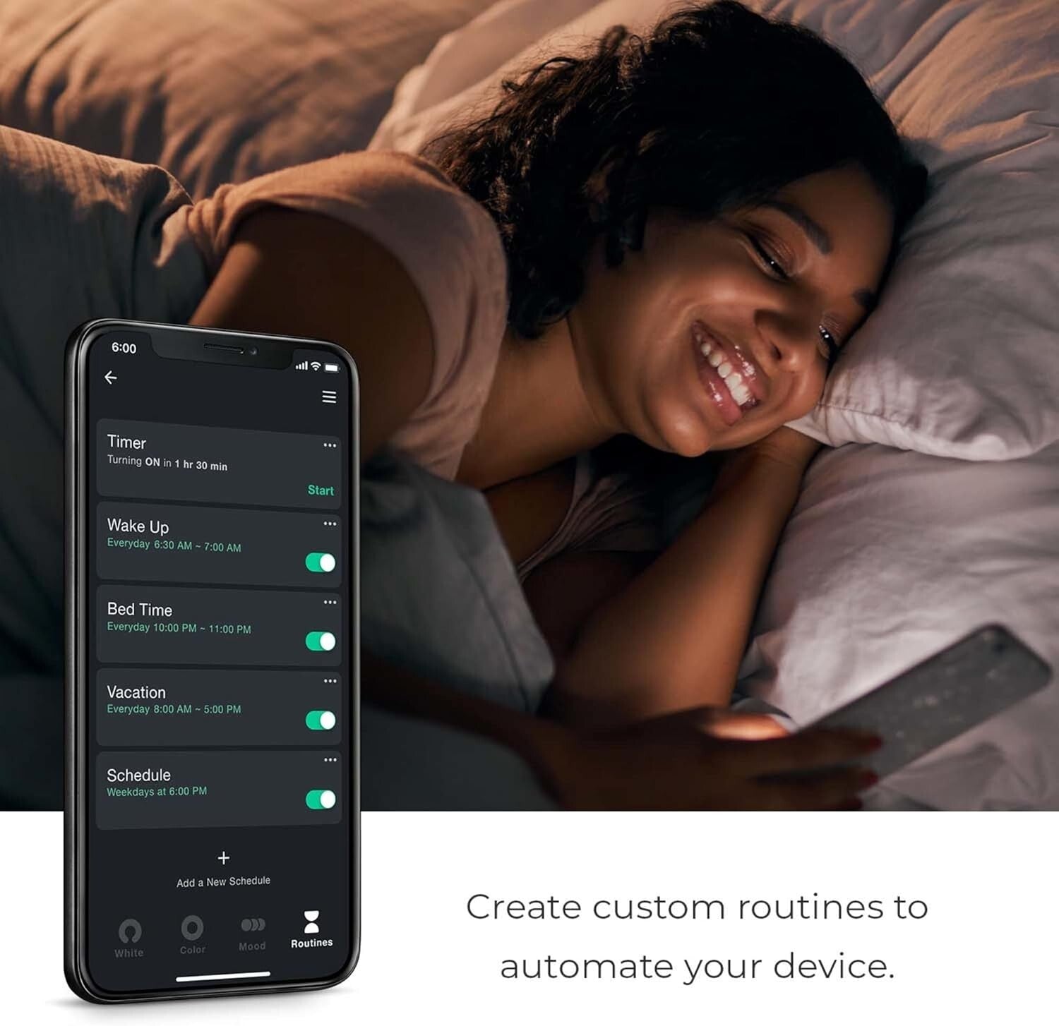 Dimmable Multicolor RGB 4-Light Track Lighting - No Hub Required, 1600 Lumens