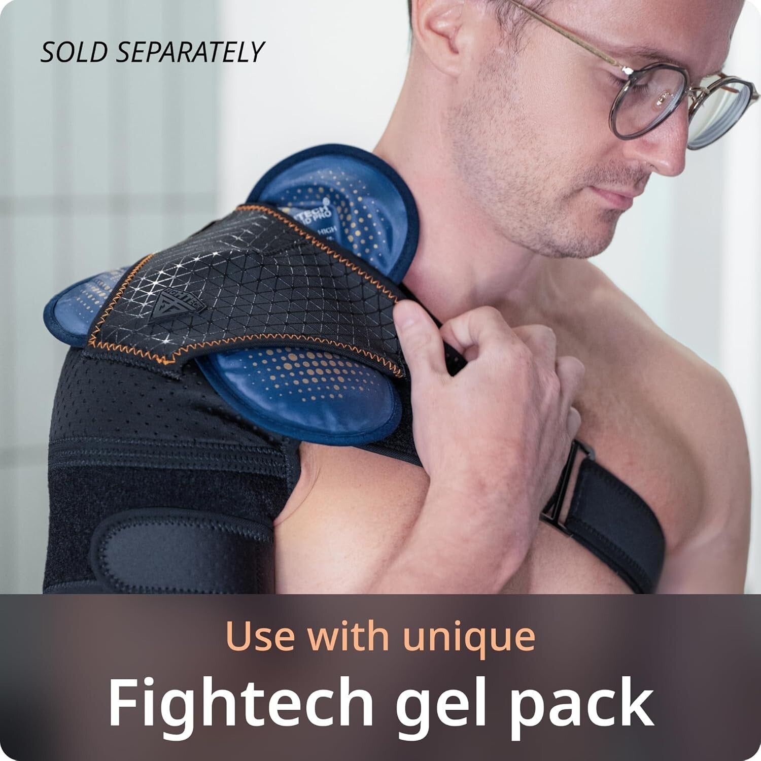 Copper-Infused Shoulder Brace for Torn Rotator Cuff - Pain Relief, Large/X-Large