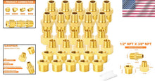 Load image into Gallery viewer, 30-Piece Brass NPT Pipe Fitting Set - Hex Bushing &amp; Reducers for Plumbing