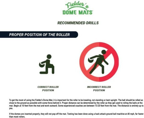 Durable Fielding Training Mat for Baseball & Softball - 33.5"x14" Agility Tool