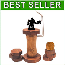Load image into Gallery viewer, Black Walnut Miniature Paint Handle with Quick Locking Mechanism &amp; Carry Bag