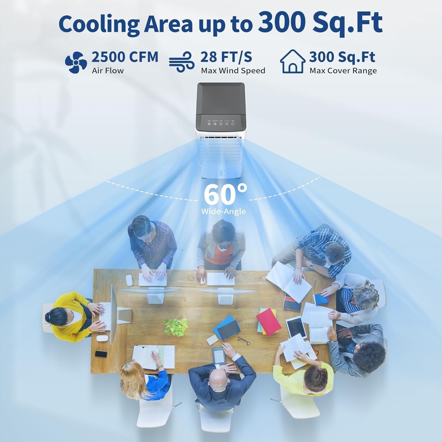 Energy-Saving 2025 Portable AC - 2.5 Gal Tank & Remote Control Convenience