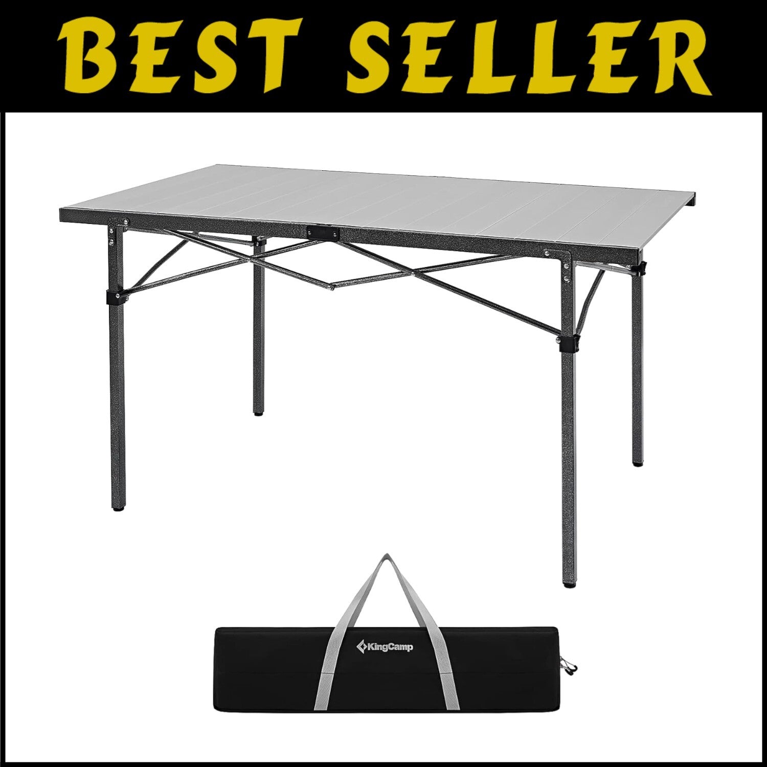 Durable 53.5" Folding Camping Table with Carry Bag - Perfect for Outdoor Dining
