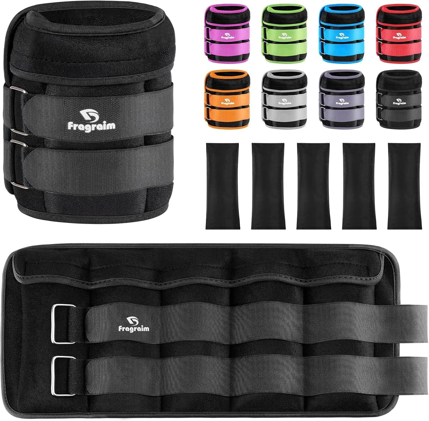 20 Lbs Removable Adjustable Ankle Weights – Perfect for Gym and Rehabilitation