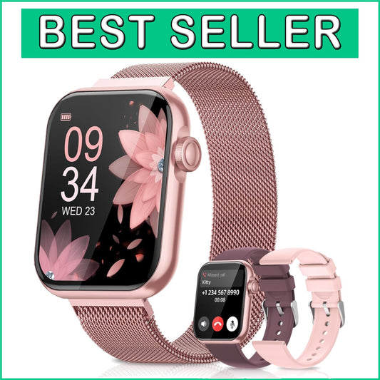 Elegant 1.85'' Smart Watch for Women - Health & Fitness Tracker with 100+ Modes