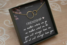 Load image into Gallery viewer, Elegant 2 Circle Friendship Necklace - Sterling Silver &amp; Gold Plated Options