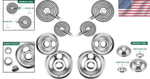 Load image into Gallery viewer, Premium Electric Stove Burner Drip Pan Set - Compatible Replacement Parts