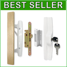 Load image into Gallery viewer, High-Quality Wood Sliding Patio Door Handle Set with Adjustable Locking System