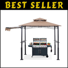 Load image into Gallery viewer, Spacious 11'x5' Grill Gazebo with LED Lights – Water Resistant and Stylish