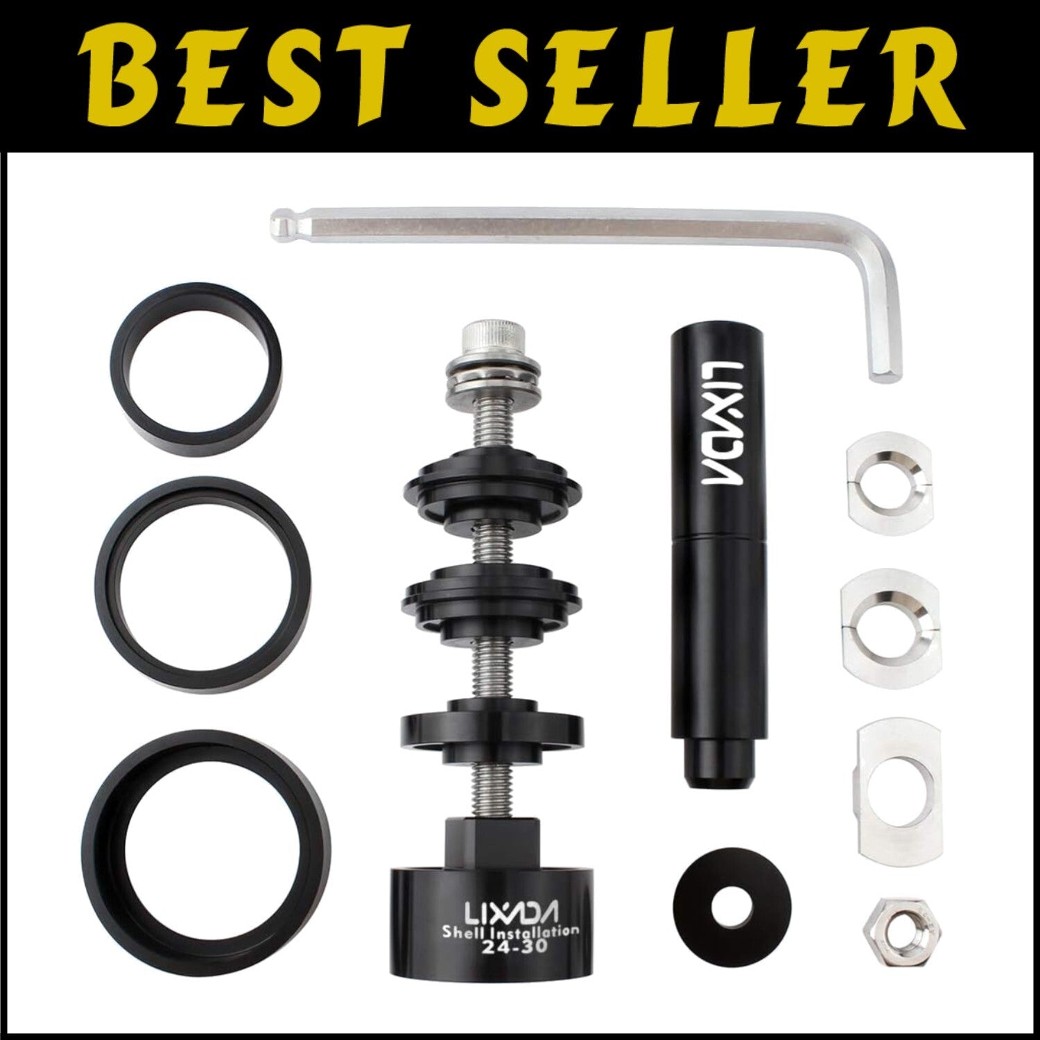 Versatile Bottom Bracket Removal Tool Kit - 6 Adapters for Easy Bike Maintenance