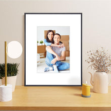 Load image into Gallery viewer, Set of 4 Modern 12x16 Picture Frames - Black Matted Aluminum for Stylish Display