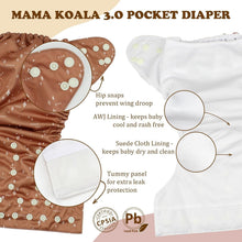 Load image into Gallery viewer, Ultimate Comfort Cloth Diapers - 6 Pack with Athletic Wicking Jersey Lining
