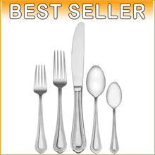 Load image into Gallery viewer, Stain Resistant 65-Piece Stainless Steel Flatware Set with Serving Utensils