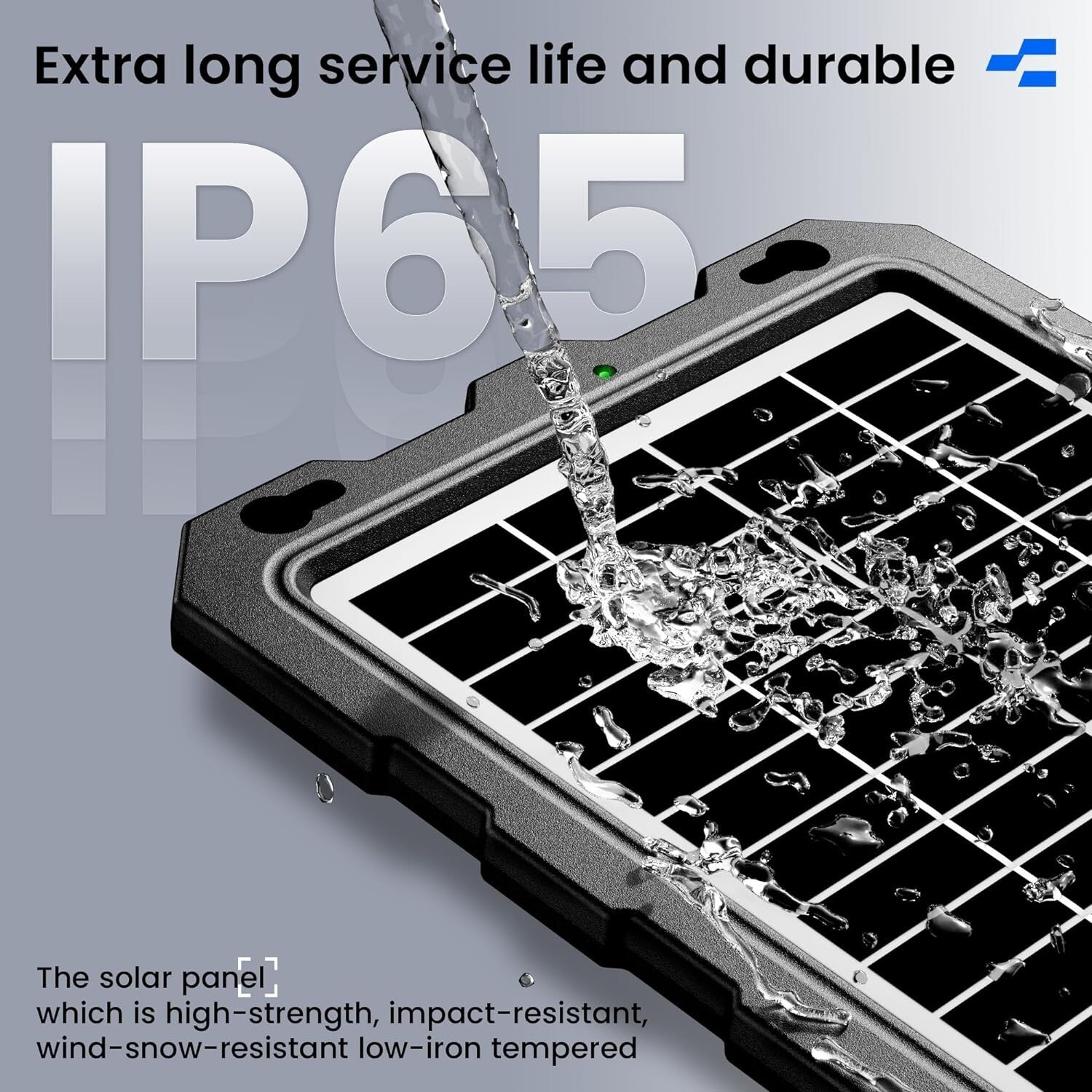 Eco-Friendly 9W Waterproof Solar Charger for 12V Power Systems - Easy Install