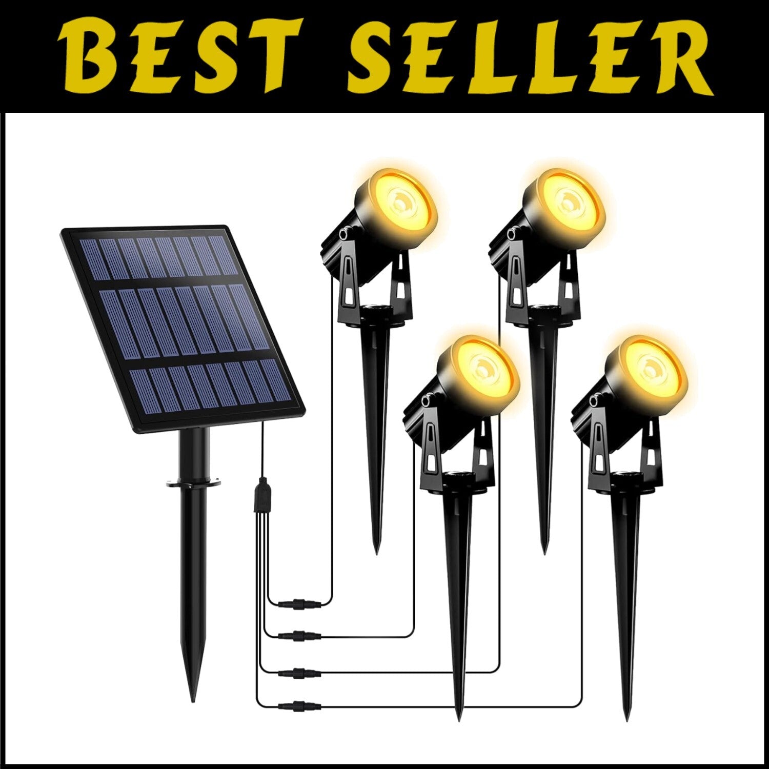 270° Adjustable Solar Spot Lights with 5W Panel - Perfect for Patios and Gardens