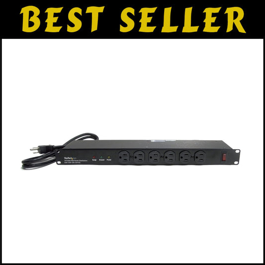 High-Durability 1U Surge Protector PDU with 16 Power Outlets and LED Indicators
