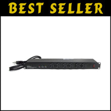 Load image into Gallery viewer, High-Durability 1U Surge Protector PDU with 16 Power Outlets and LED Indicators