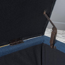 Load image into Gallery viewer, Luxurious Dark Blue Ottoman Bench - Functional Storage &amp; Extra Seating, 51" Wide