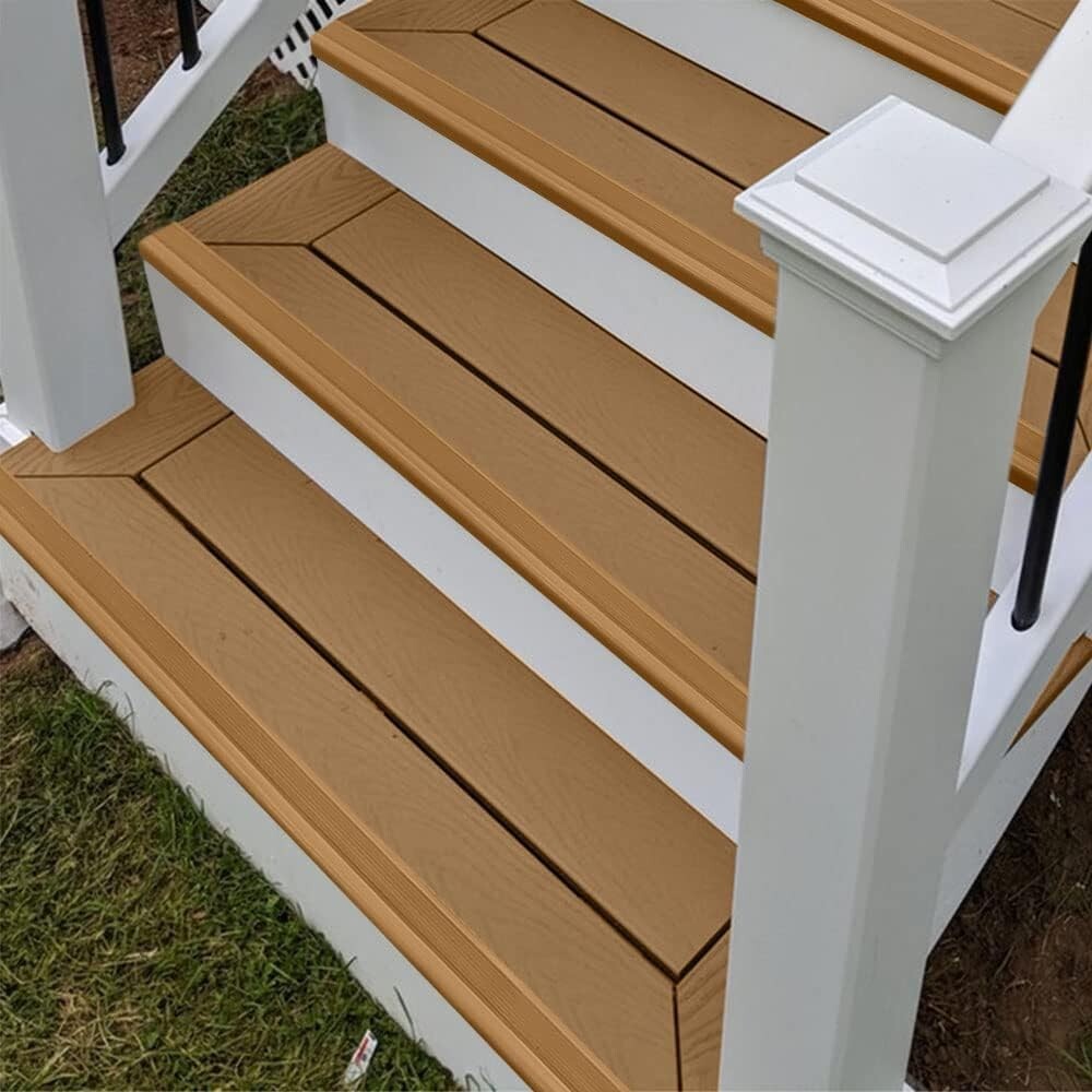 Self-Adhesive Stair Protector Strips - 5-Pack Waterproof Brown Safety Edges