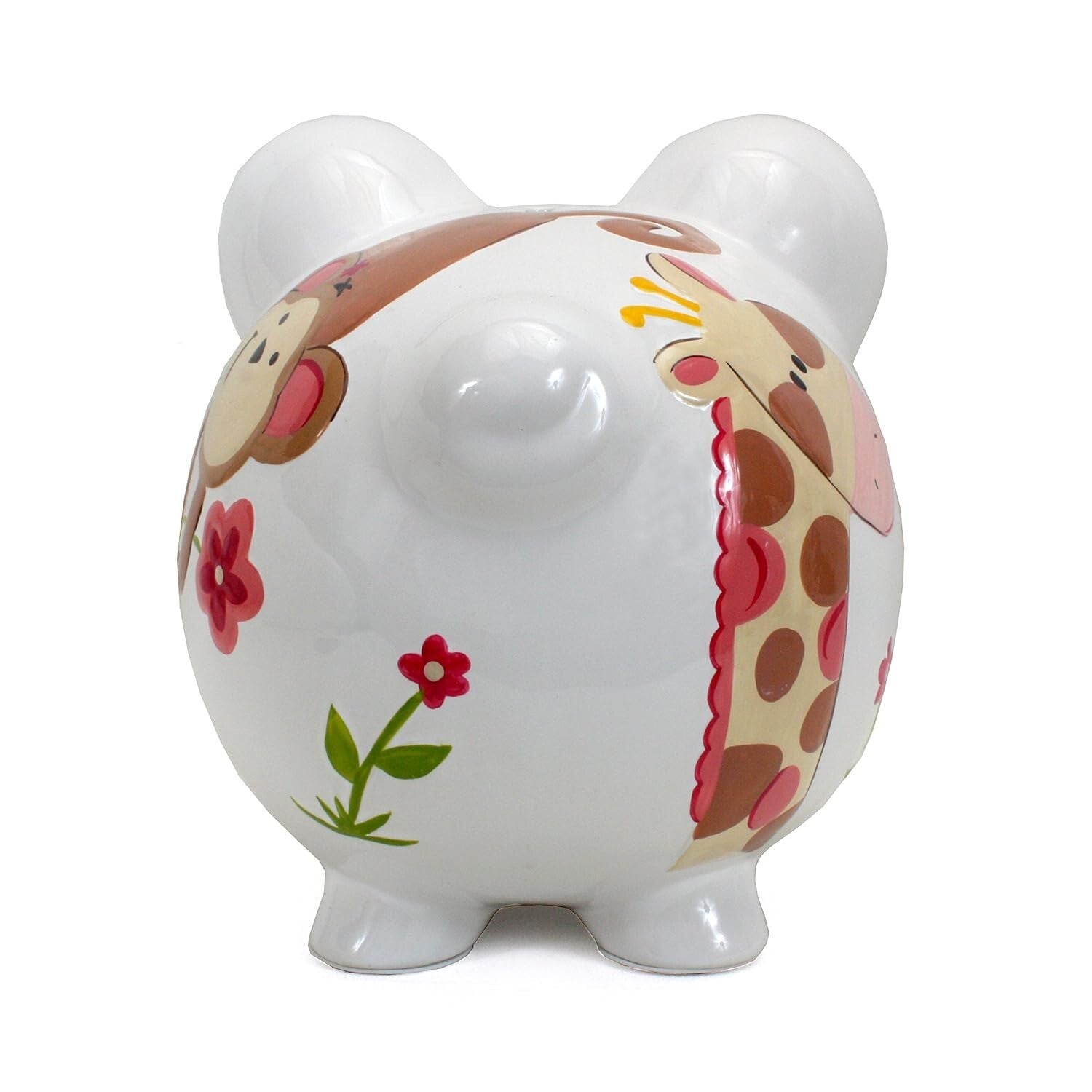 Stylish 7" Jungle Jill Ceramic Piggy Bank - Fun & Functional Savings Tool