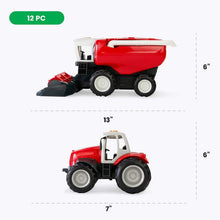 Load image into Gallery viewer, Farm Toy Tractor &amp; Harvester Playset - 18 Pc Interactive Learning Fun for Kids
