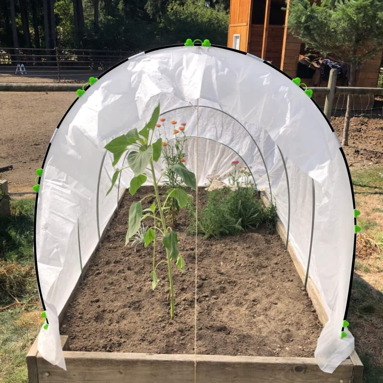 Durable 7FT Greenhouse Hoops - 12 Sets for Raised Bed Plant Protection