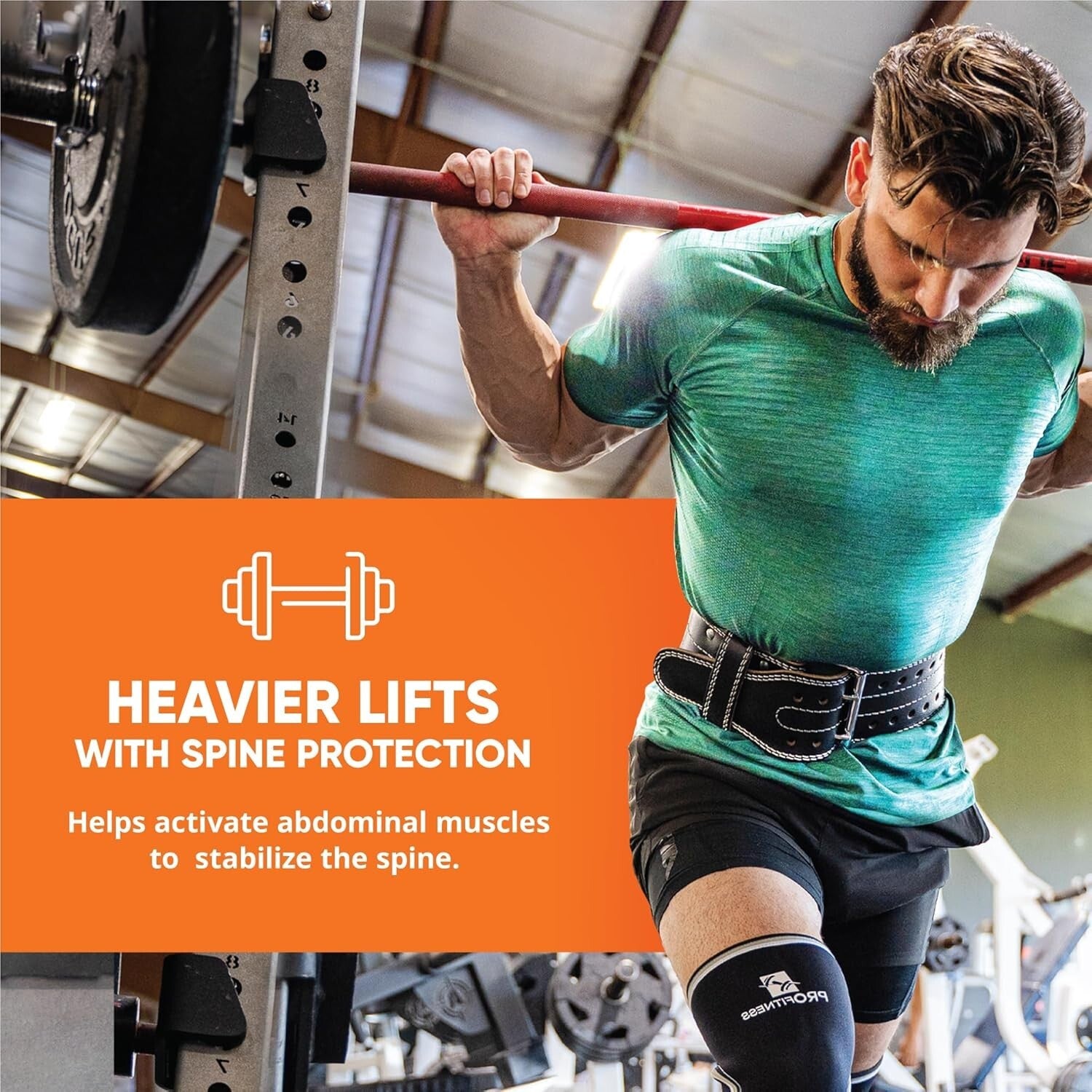 Durable 5mm Leather Weightlifting Belt - Comfort & Support for Weight Training