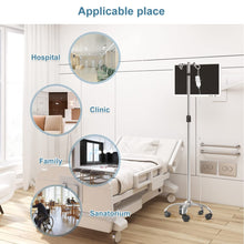 Load image into Gallery viewer, Stainless Steel IV Stands with Mobile Casters &amp; Hooks - 2 Pack for Convenience
