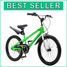 Load image into Gallery viewer, Bright Green Kids Bike 20 Inch with Kickstand &amp; Fun Accessories for Ages 3-10