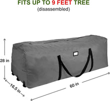 Load image into Gallery viewer, Secure Zip Closure Tree Storage Bag with Handles, Ideal for 9ft Christmas Trees