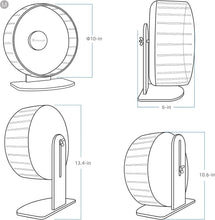 Load image into Gallery viewer, Durable Dark Green Hamster Exercise Wheel - Quiet Spinner with Adjustable Stand