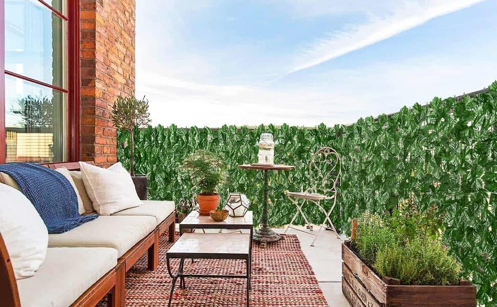 59x236.2inch Faux Ivy Leaf Fence for Versatile Privacy - Perfect for Gardens