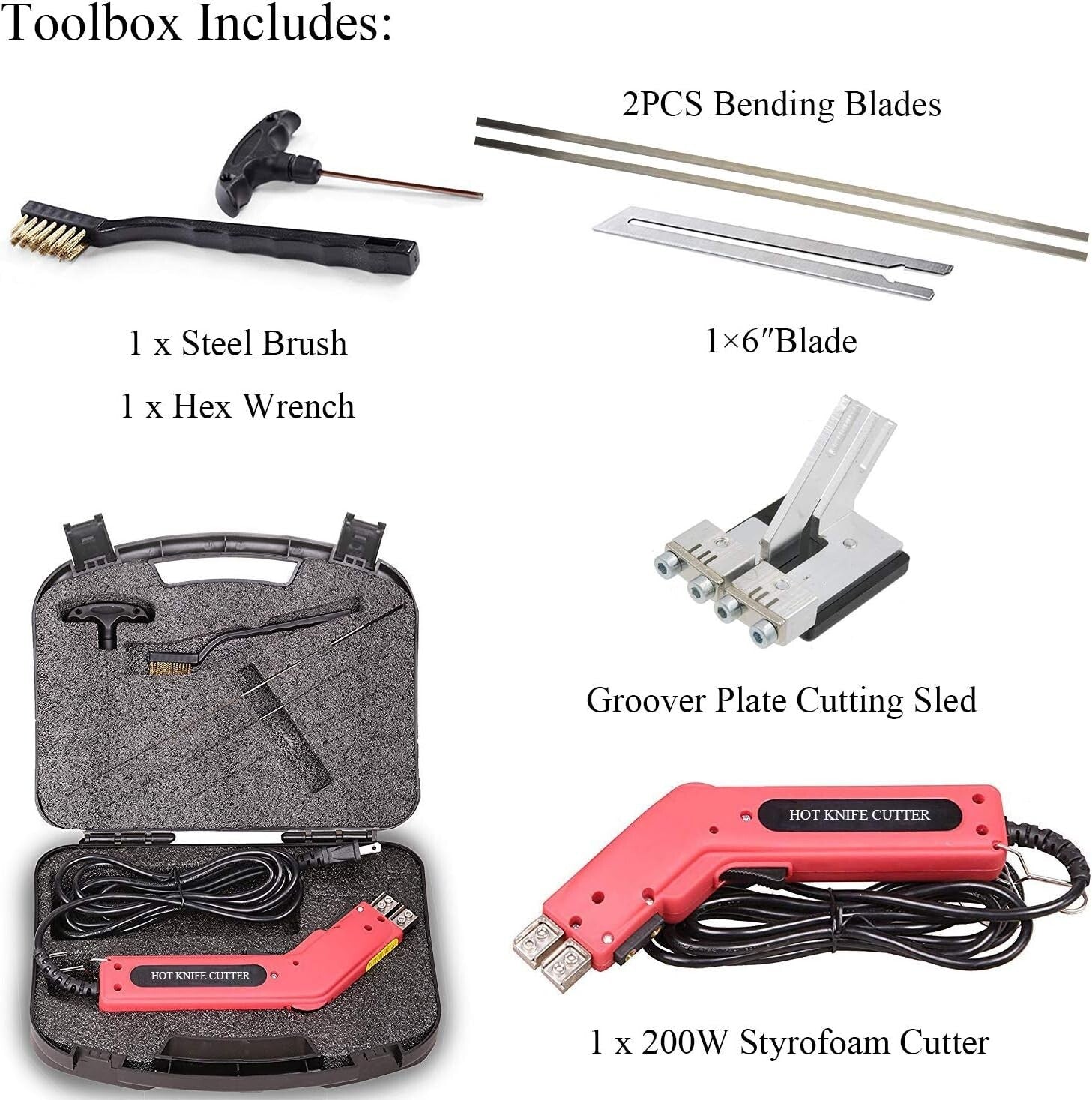 Versatile Electric Hot Knife Kit: 200W Foam Cutter with Adjustable Temperature