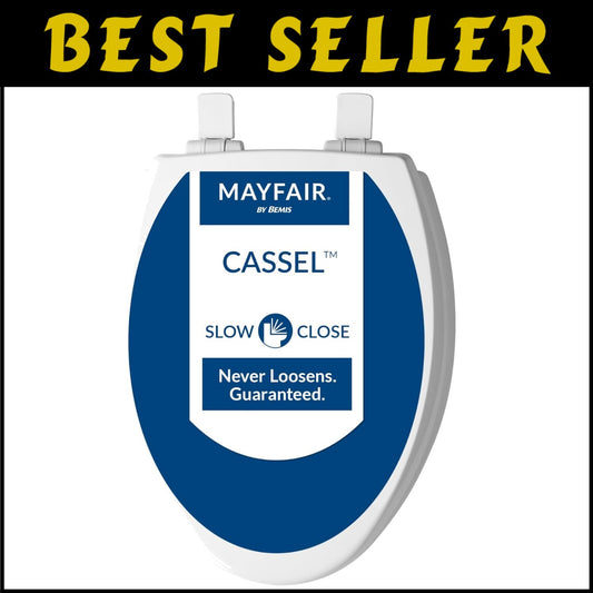 Premium Slow Close Toilet Seat – Clean White Elongated Wood for Modern Bathrooms