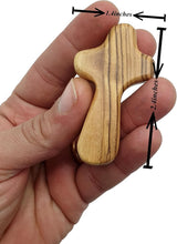 Load image into Gallery viewer, 50 Handcrafted Olive Wood Crosses from Bethlehem - Authentic Holy Land Gifts