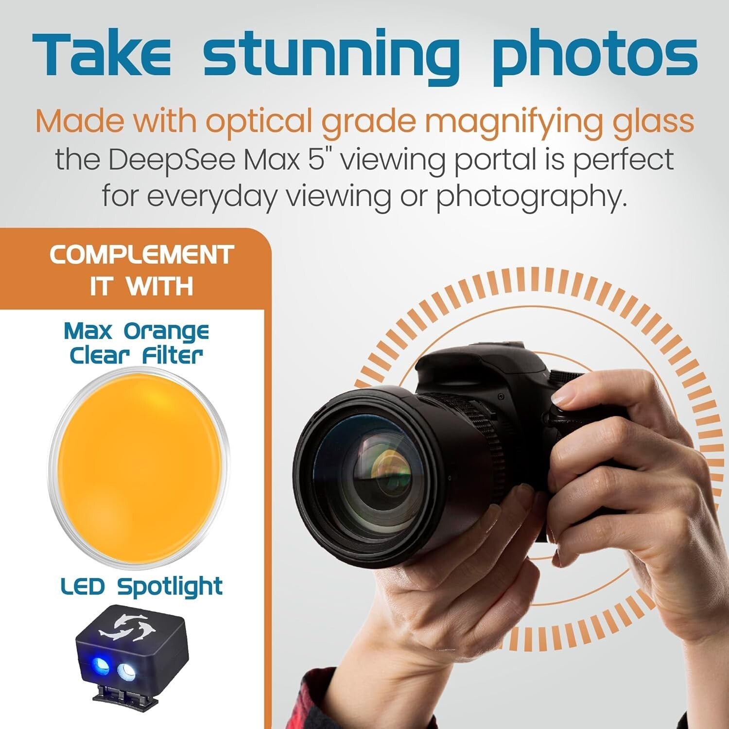 Lightweight 5" Aquarium Magnifying Glass - Ideal for Underwater Videography