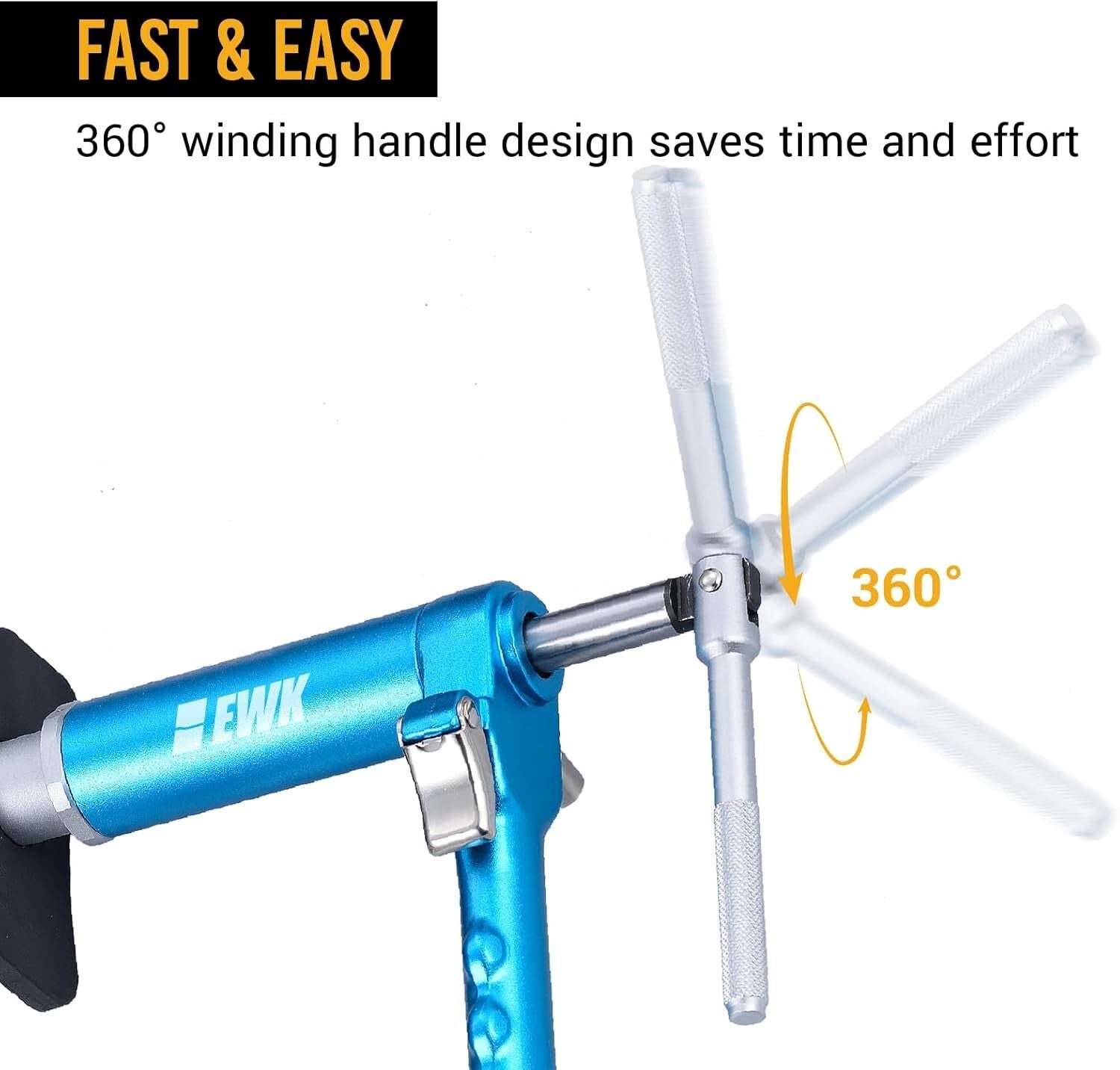 Efficient 16-Pc Brake Caliper Piston Tool with Magnetic Pins & Adjustable Handle