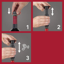 Load image into Gallery viewer, Black Wine Saver Pump with 11 Reusable Stoppers - Easy-to-Use Preservation