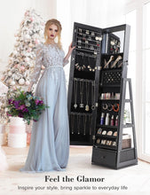 Load image into Gallery viewer, 360° Swivel Jewelry Cabinet with Touch Screen Mirror - Elegant Storage Solution