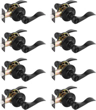 Load image into Gallery viewer, Heavy-Duty Zinc Alloy 8 Pack Door Handles - Matte Black, Ambidextrous Design