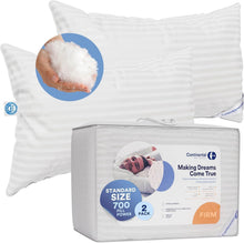 Load image into Gallery viewer, Elegant 700 Fill Power Hungarian Goose Down Pillows - 20 x 26 Inches, Pack of 2