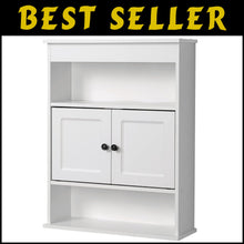 Load image into Gallery viewer, Stunning White Wooden Wall-Mounted Cabinet - Ideal for Bathroom or Utility Rooms