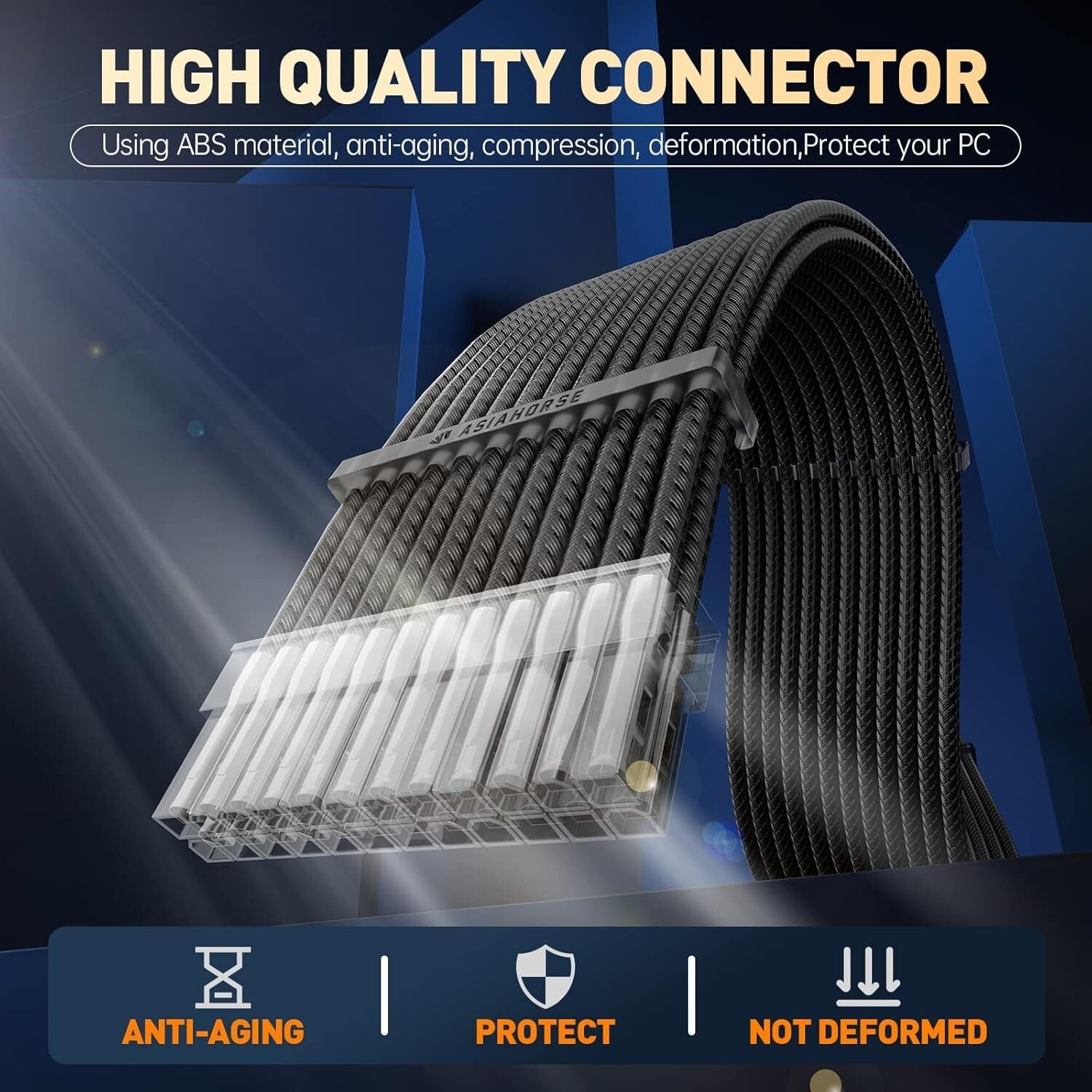 Gold-Plated PSU Extension Kit - Durable 16AWG Cables for High-Performance GPUs