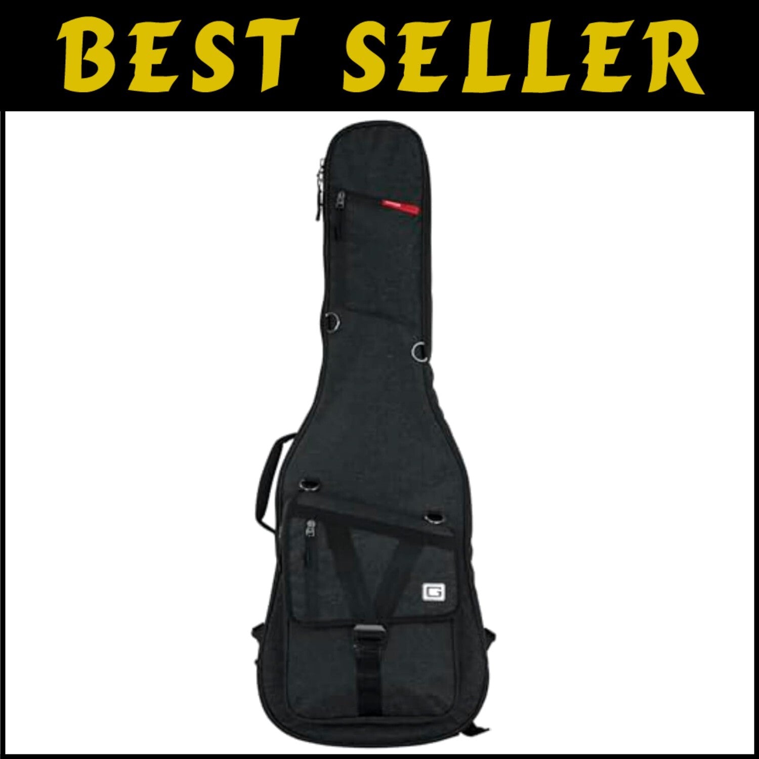 Transit Series Charcoal Guitar Bag - Lightweight with Easy Carry Backpack Straps