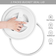 Load image into Gallery viewer, Set of 4 Reusable 5-Gallon Bucket Seal Lids - Airtight Food Storage Solution