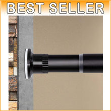 Load image into Gallery viewer, Secure Adjustable Curtain Tension Rod, 83-122" - No Tools, Sturdy Steel Design