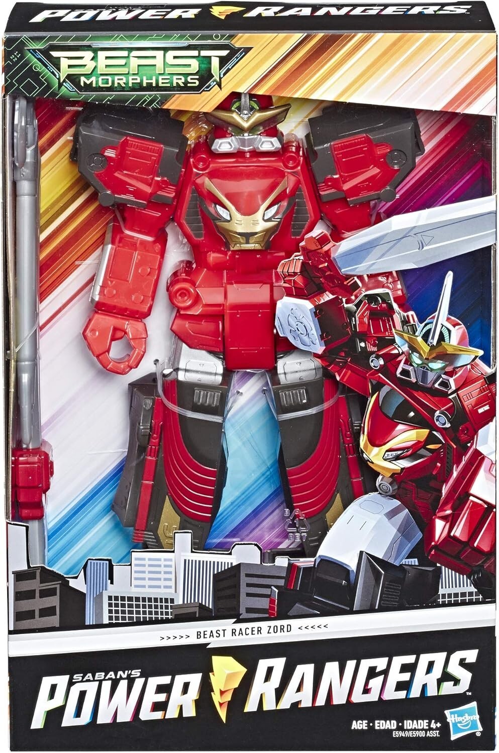 Authentic 10-Inch Beast Racer Zord Action Figure from Beast Morphers Series