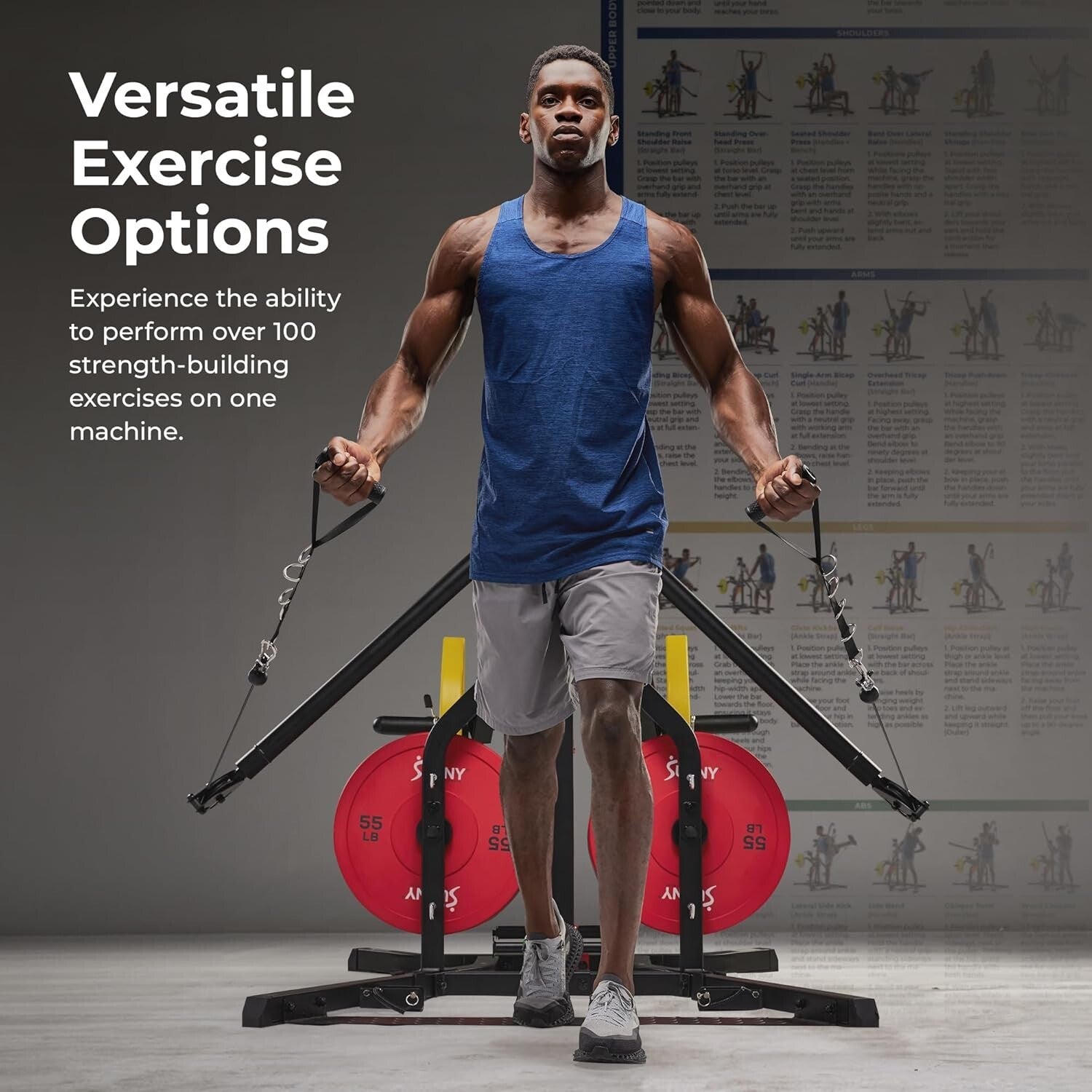 Heavy-Duty Alloy Steel Home Gym with Bi-Directional Arms - Safely Train Anytime