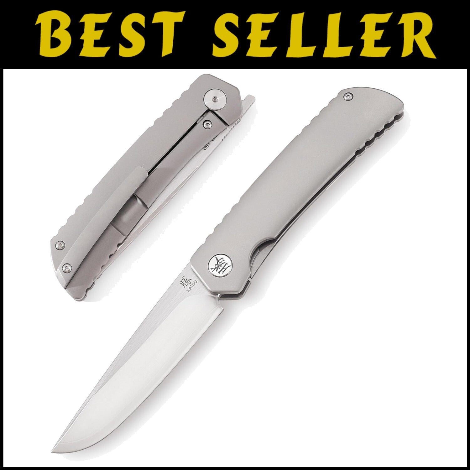 Premium Folding Pocket Knife with ZDP-189 Steel & Titanium Handle - 4.5 Inches