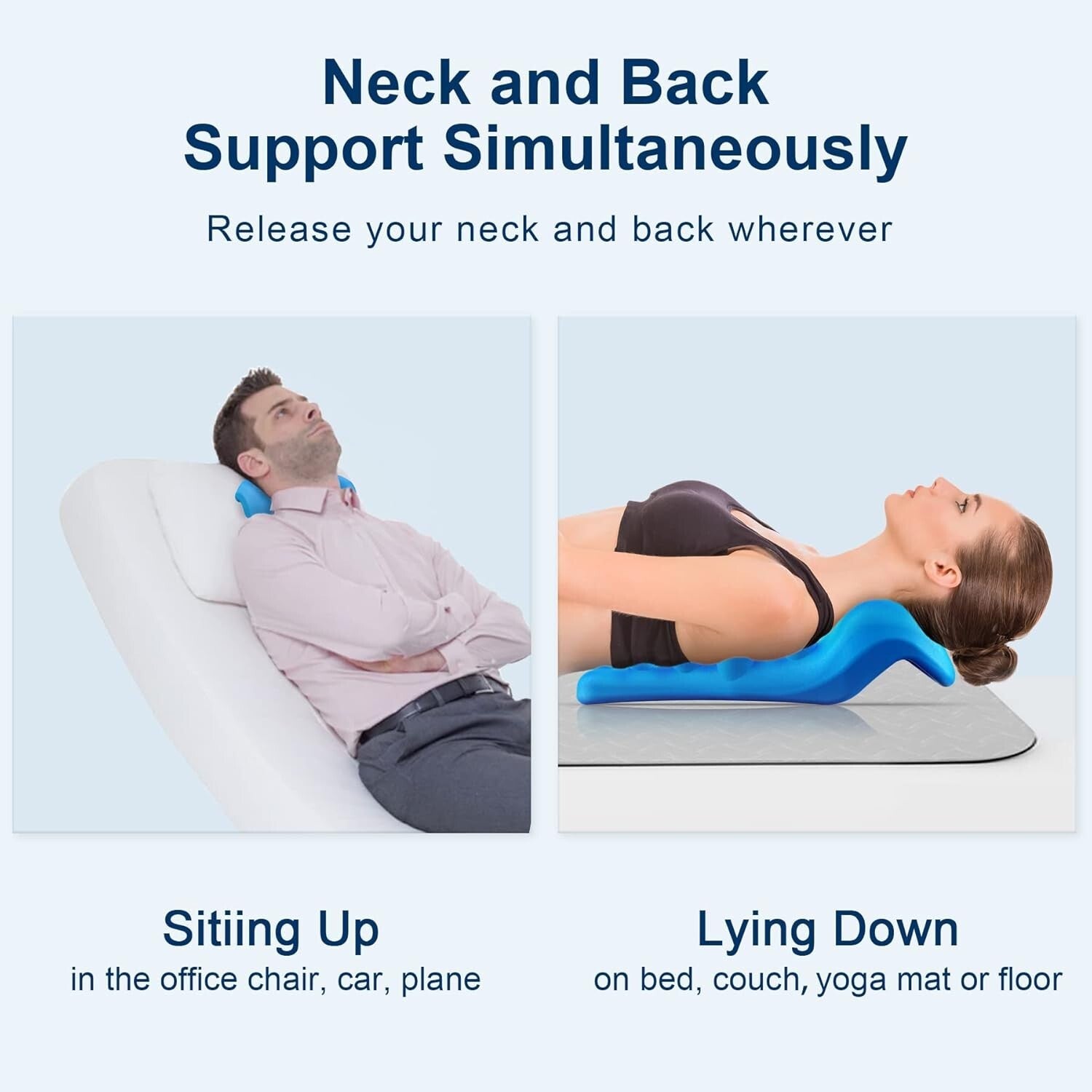 C-Shape Neck and Shoulder Relaxer with Massage Point - Relax Anytime, Anywhere